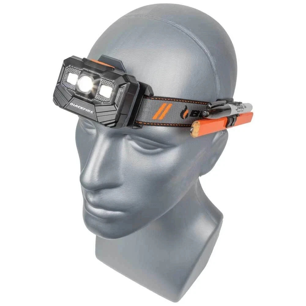 Blackfire Rechargeable Headlamp 300 Magnetic Durable Compact Strap Holds Pencil