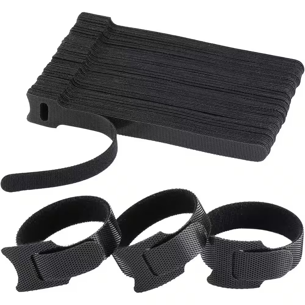 Reusable Cable Ties Wire Organizer 120PCS 6 Inch Adjustable Management Hook Loop