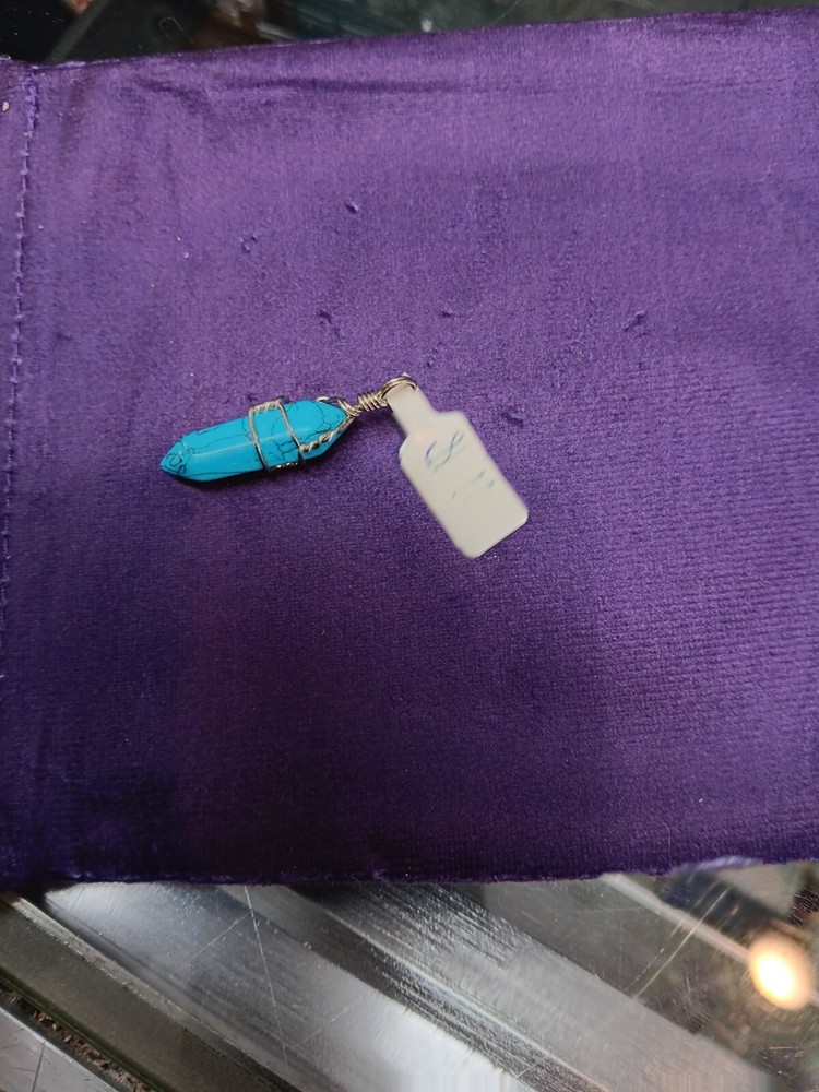 turquoise wire wrapped pendulum