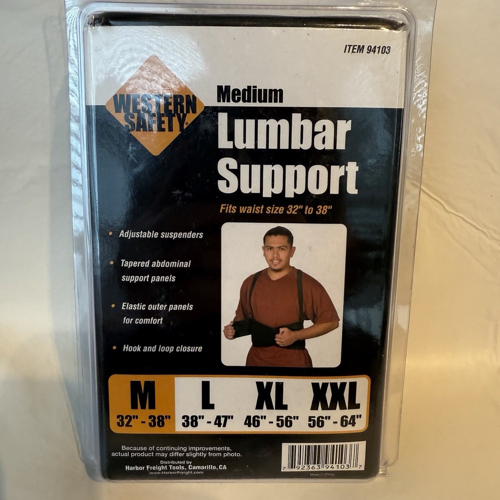 Medium Lumbar Support Adjustable Suspenders Harbor Freight Medium 32"-38".