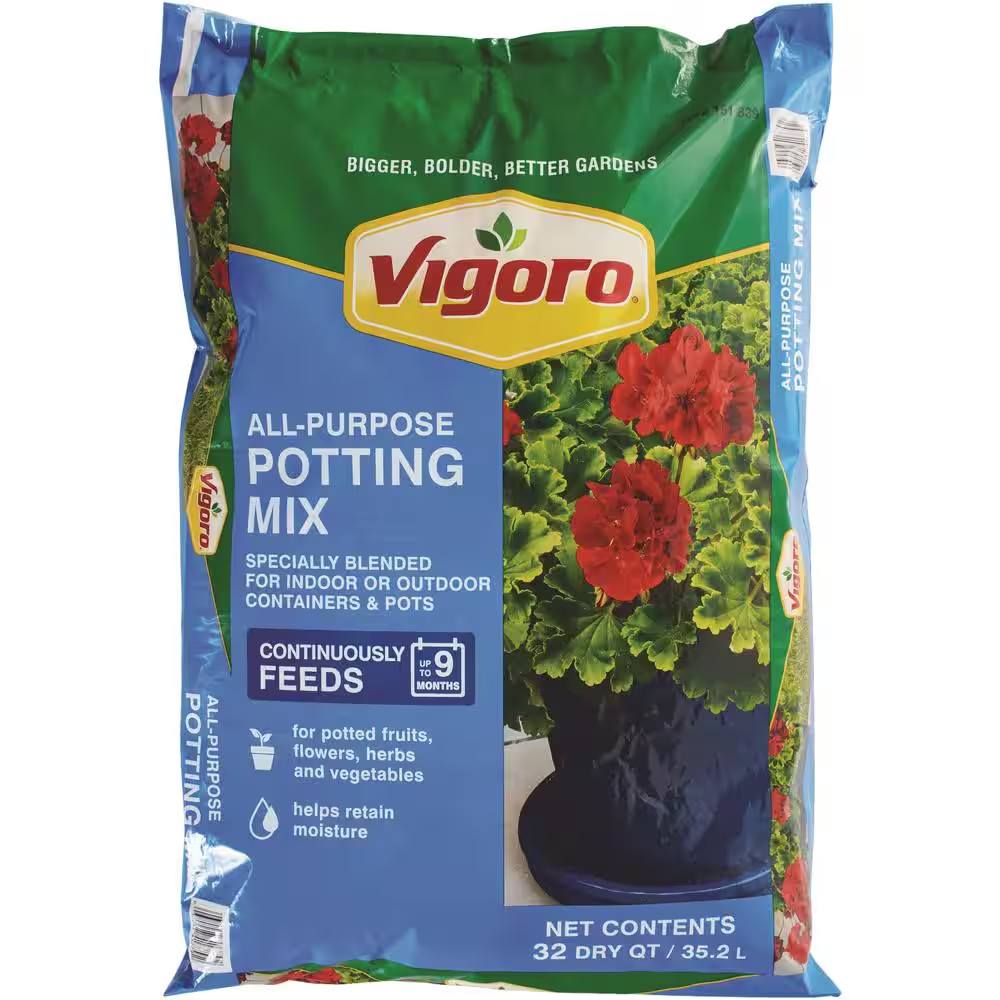 32 Qt. All Purpose Potting Soil Mix for Indoor or Outdoor Use for Fruits, Flower
