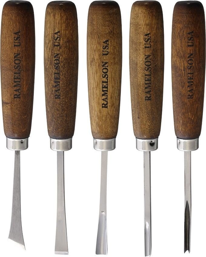 UJ Ramelson Basic Woodcarving Tool Set White Birch Handle - 106