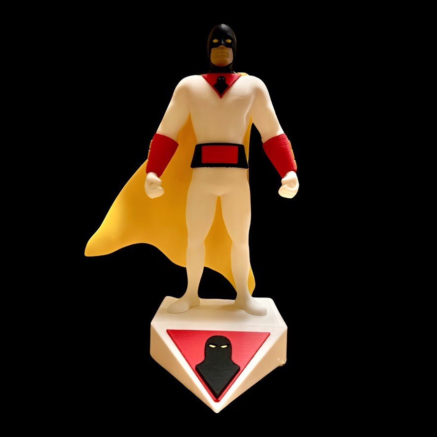 UNPAINTED Space Ghost 3D Printed Model Kit 8" Tall (03-24)