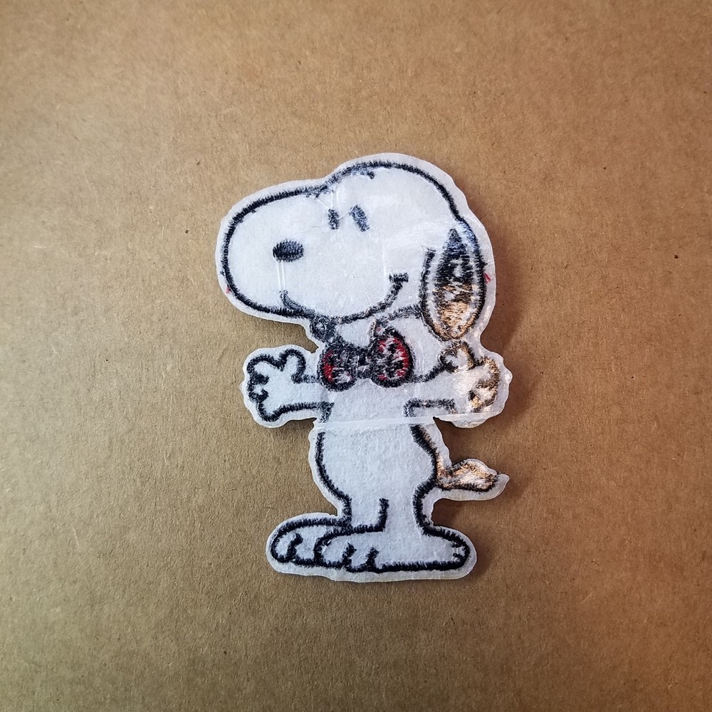 Snoopy Bow Tie embroidered Patch 2 3/4 inches tall