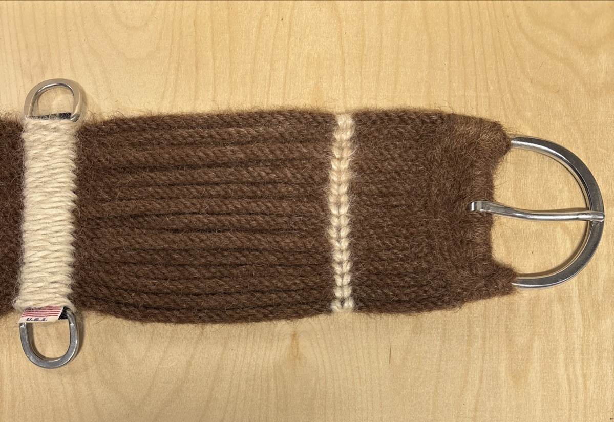 Mohair Western Cinch - 27" BROWN/CREAM