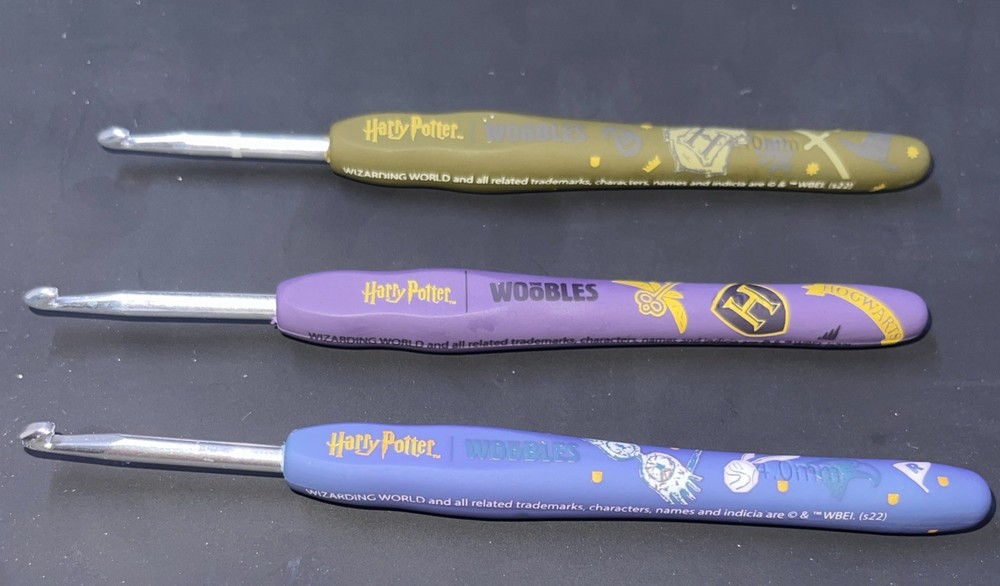 WOOBLES ~ 3 Crochet Hooks ~ Sorting Hat, Albus Dumbledore & Rabearclaw