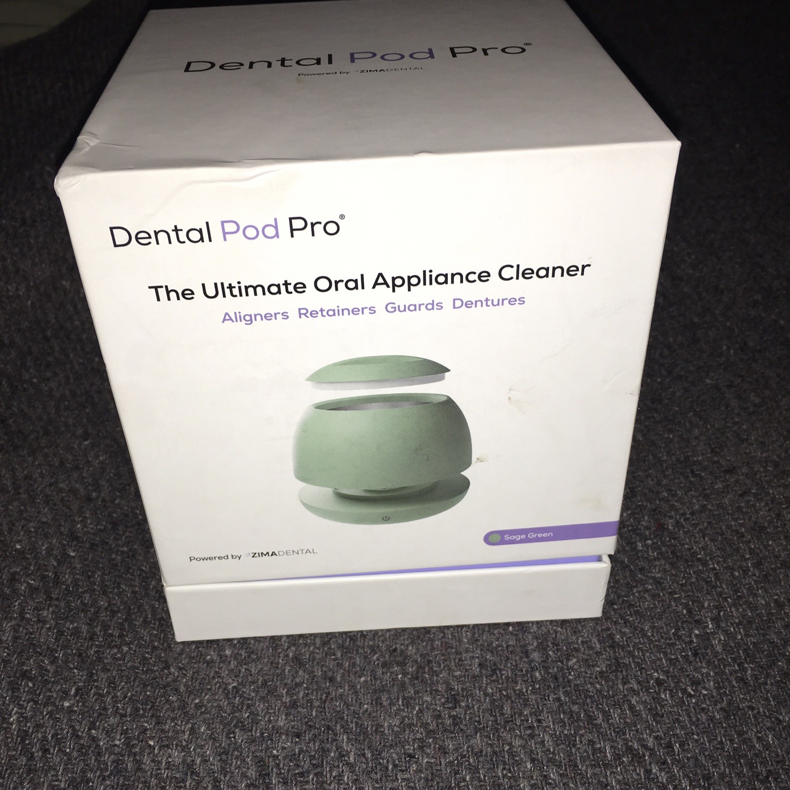 Zima Dental Pod Pro Oral Appliance Cleaner for Retainers, Guards - SAGE GREEN