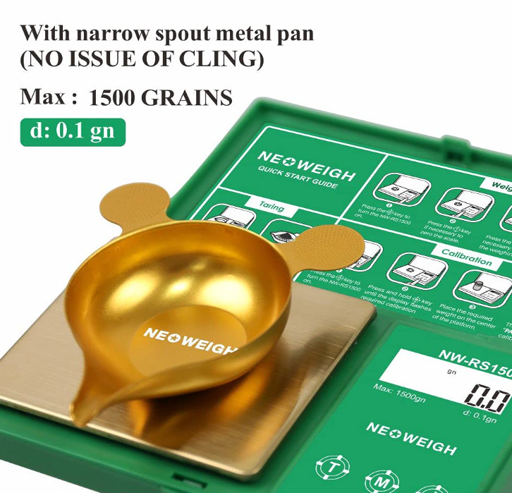 Reloading Scale, Powder Scale for Reloading, 1500 grains x 0.1 gn