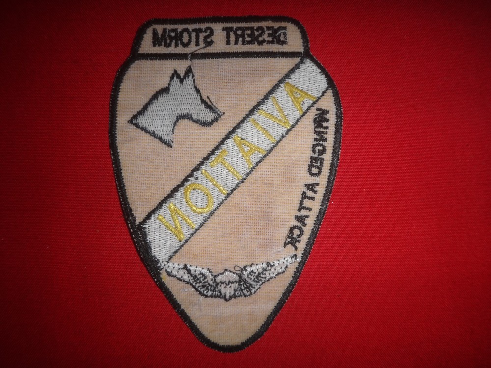 Desert Storm Patch US 1st Cavalry Division AVIATION Section Winged Attack