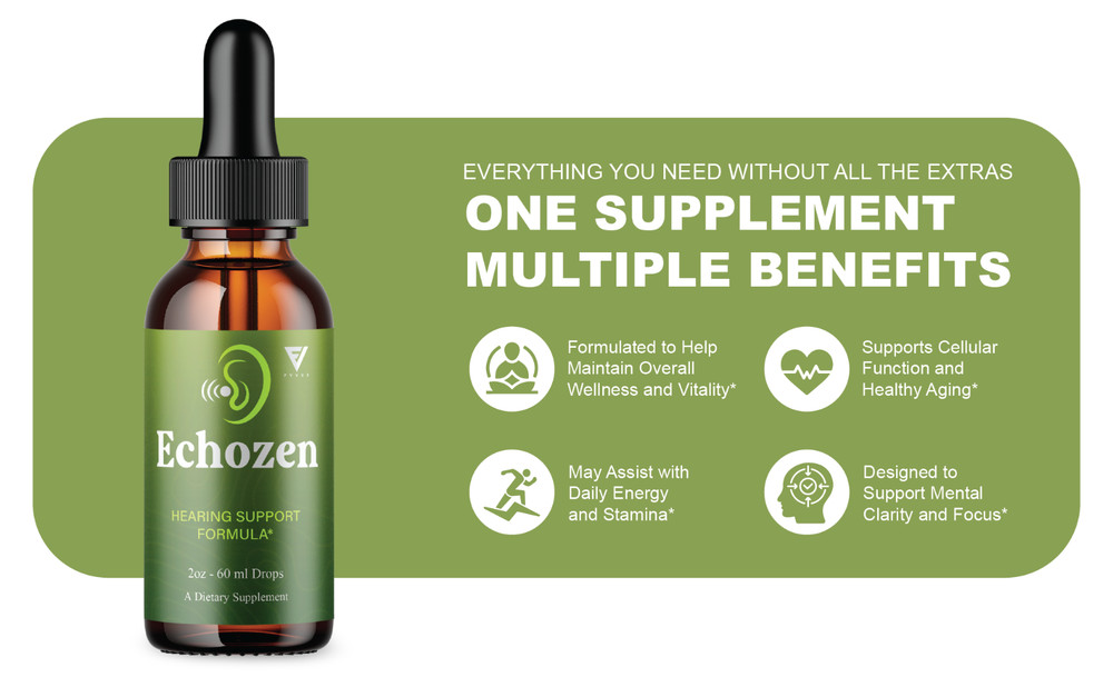 EchoZen Drops, EchoZen Premium Tinnitus Support Liquid Supplement (2oz)