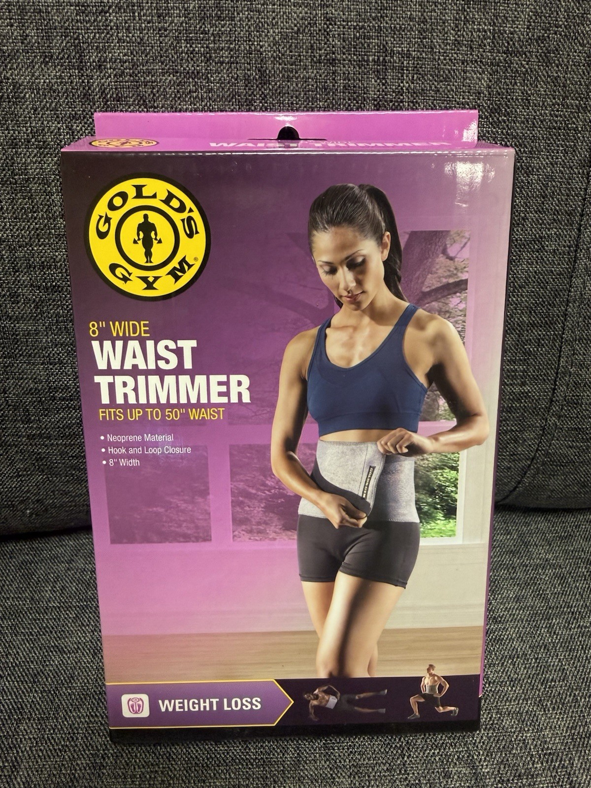 Golds Gym Waist Trimmer Belt Workout Belt 8" Wide Fits up to 50" Waist Neoprene