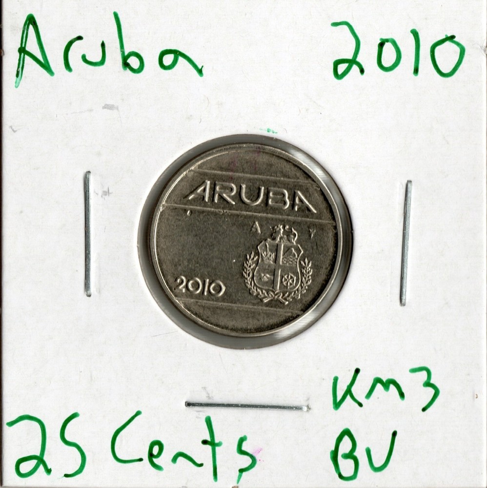 Coin Aruba 25 Cents 2010 KM3