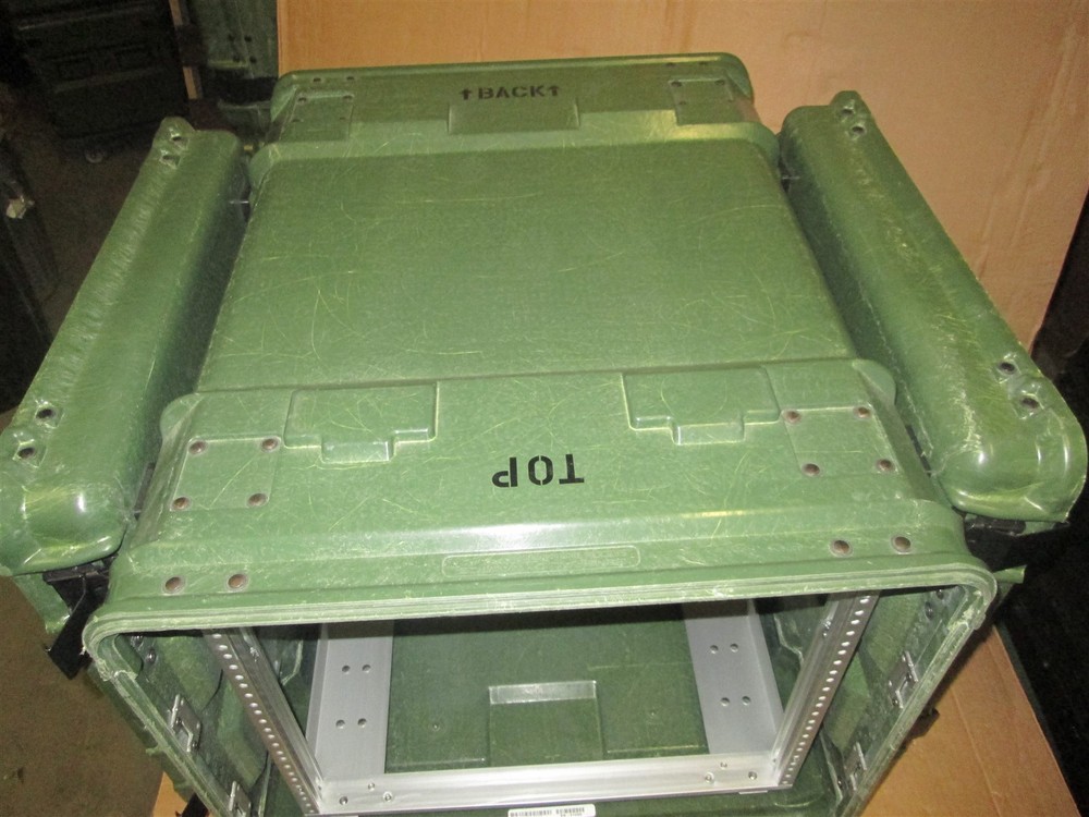 Rackmount 09U x24 Slide Out General Dynamics Composite Shock Mount Rack Case A