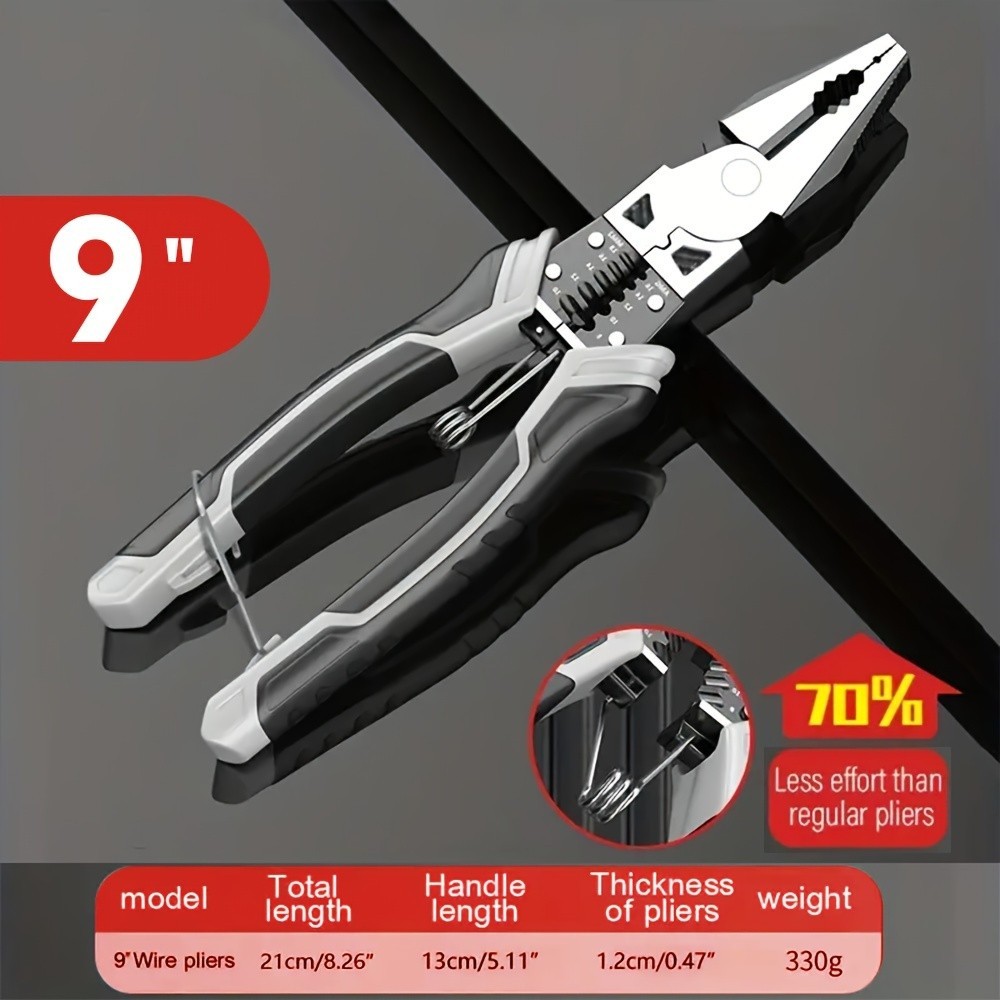 Multi-Functional Labor-Saving Pliers Set - Diagonal, Wire, Long Nose for Electri