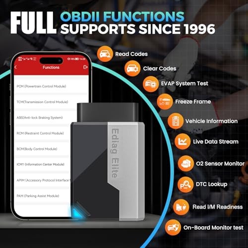 Ediag Elite OBD2 Scanner Bluetooth, Bidirectional Test Scanner All System