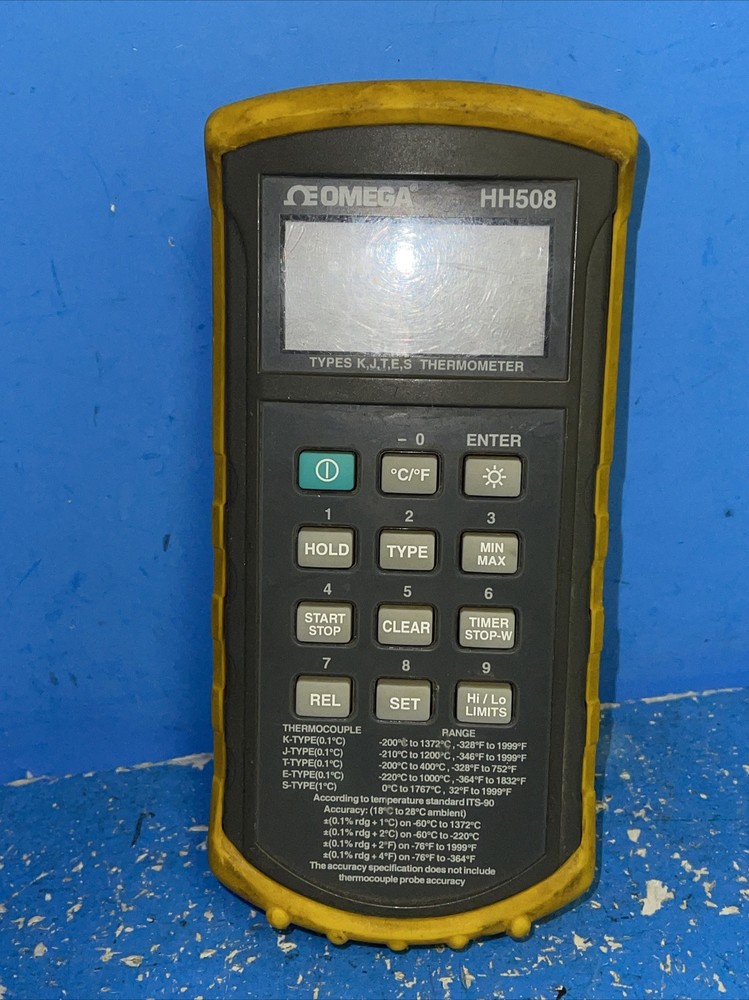 OMEGA HH508 TYPE K J T E S THERMOMETER