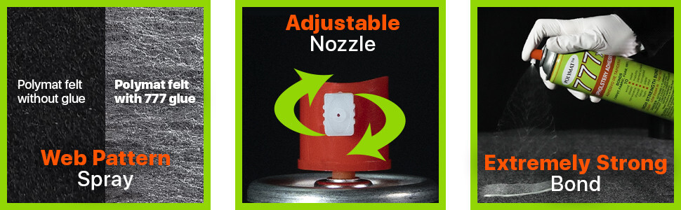 777 Polymat FAST TACK FOAM FABRIC BOX CARPET UPHOLSTERY SPRAY GLUE ADHESIVE