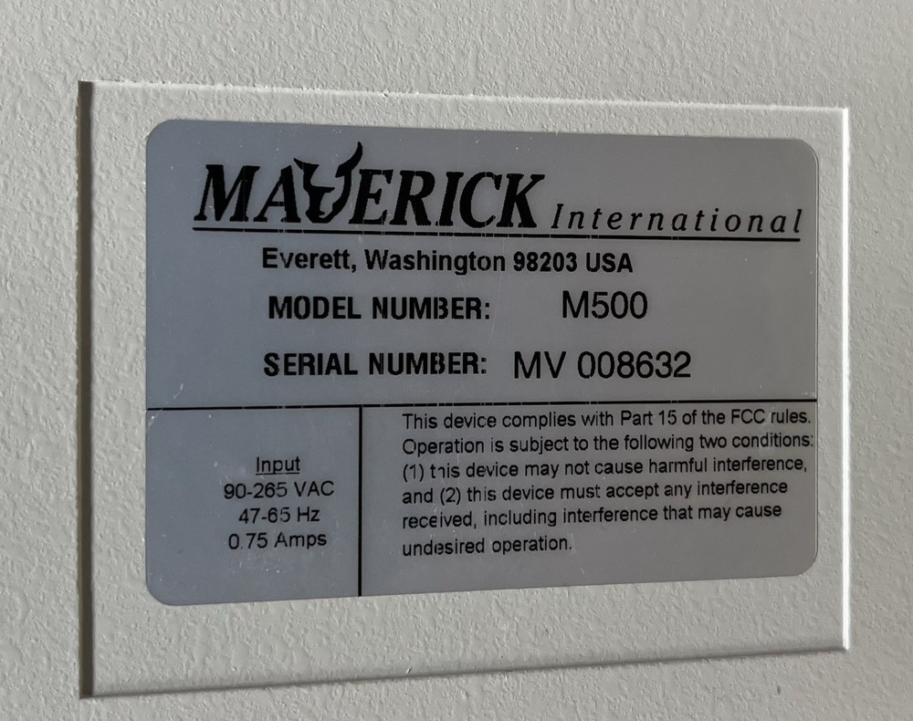 Maverick M500 Check Encoder