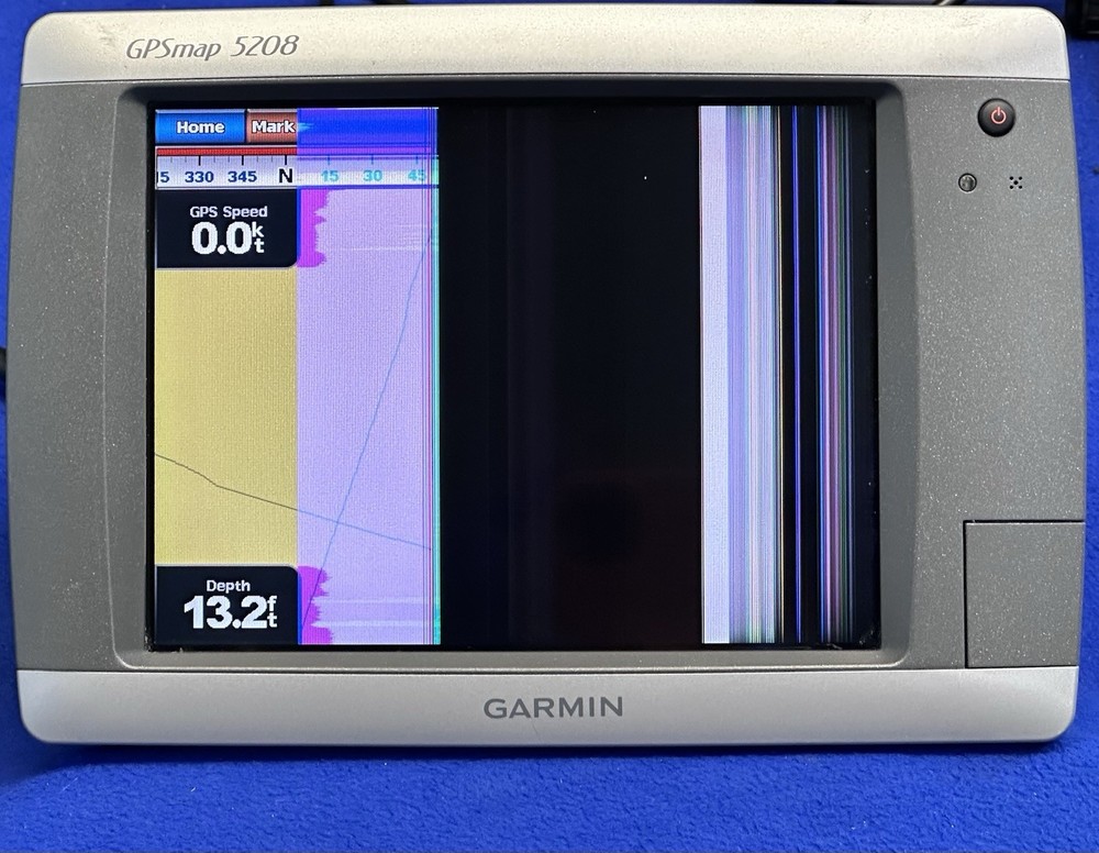 Garmin GPSMAP 5208 Chartplotter Display As-Is - For Parts - Bad Screen