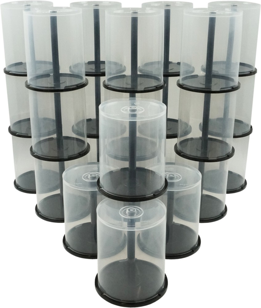 (20) CDIP100BH 100-Disc Capacity CD DVD Empty Media Storage Clear Bee Hive Case