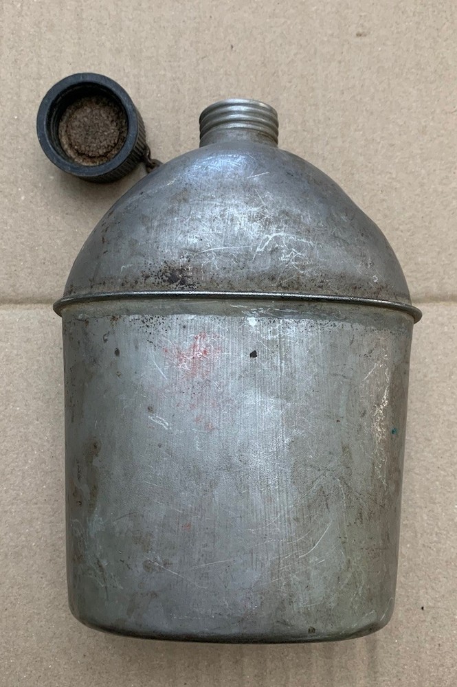 Original WWII US Military Steel Canteen 1945 Dated