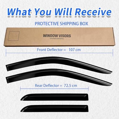 Window Rain Guards Compatible 2011-2025 Dodge Durango 4PC Window Visors Vent