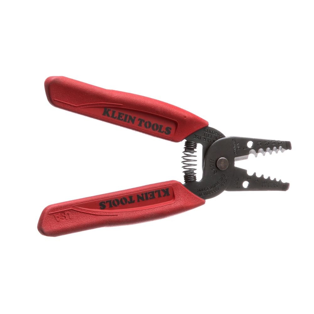 Klein Tools 11049 Wire Stripper/Cutter, Made in USA, Compact, Small, Red