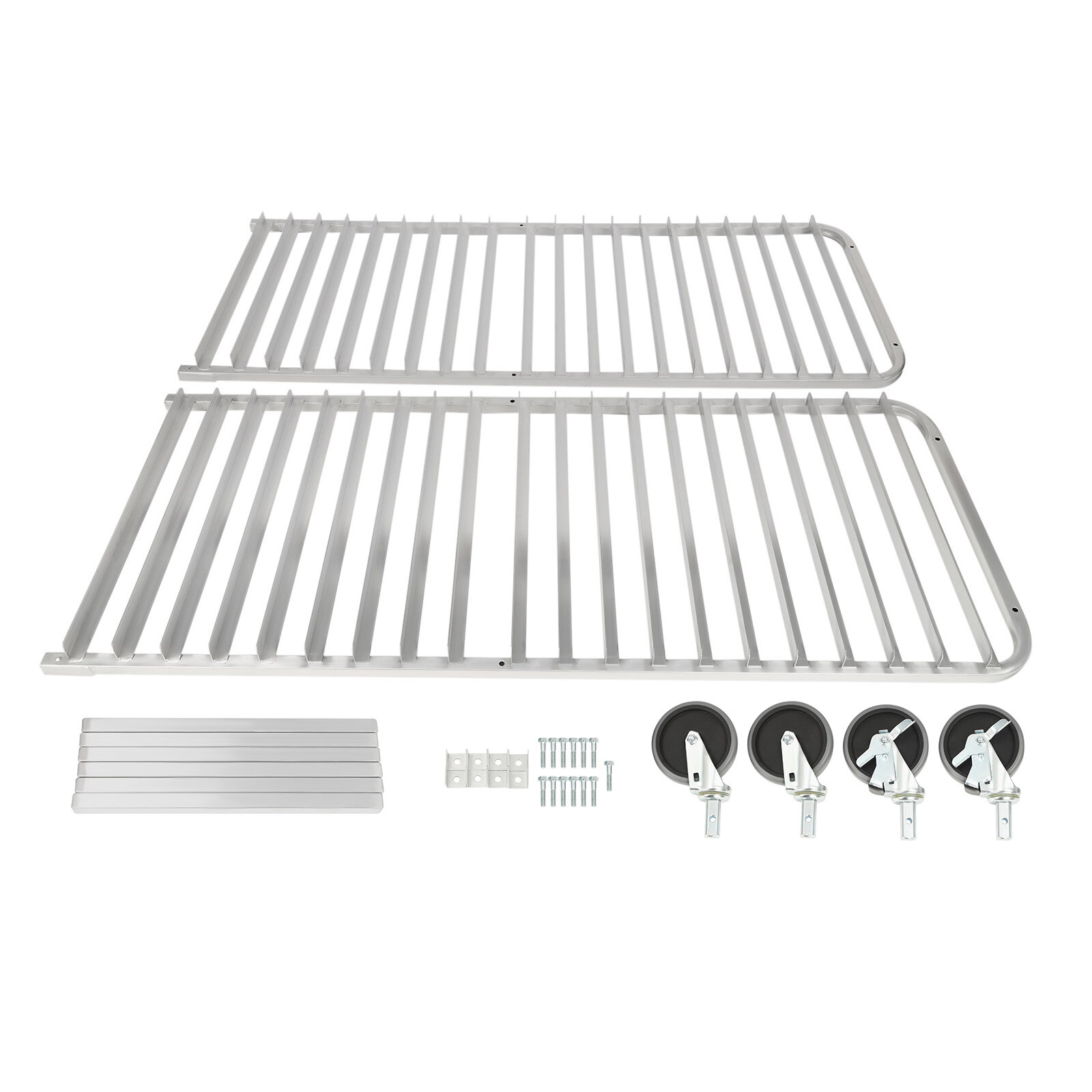 20-Tier Bakery Rack Aluminum Alloy Pan Rack with 2 Wheels for Kitchen Commercial