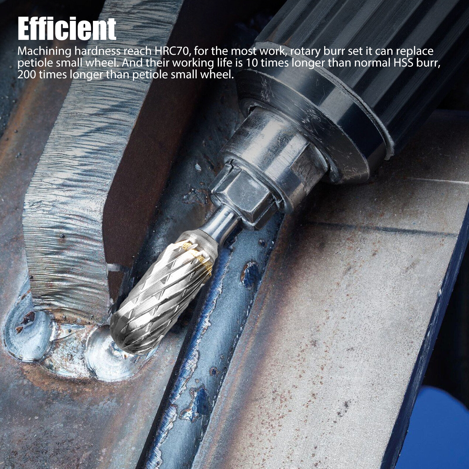 20Pcs Tungsten Carbide Steel Rotary Burr Die Grinder Bit 1/8in Shank Carving Set