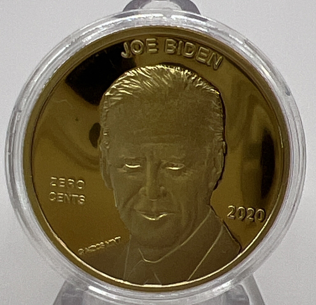 * Joe Biden Zero Cents Novelty Penny Coin - Let'S GO Brandon FJB Coin Size 30MM