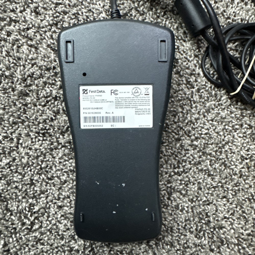 First Data FD30 Pin Pad Credit Card Terminal Reader