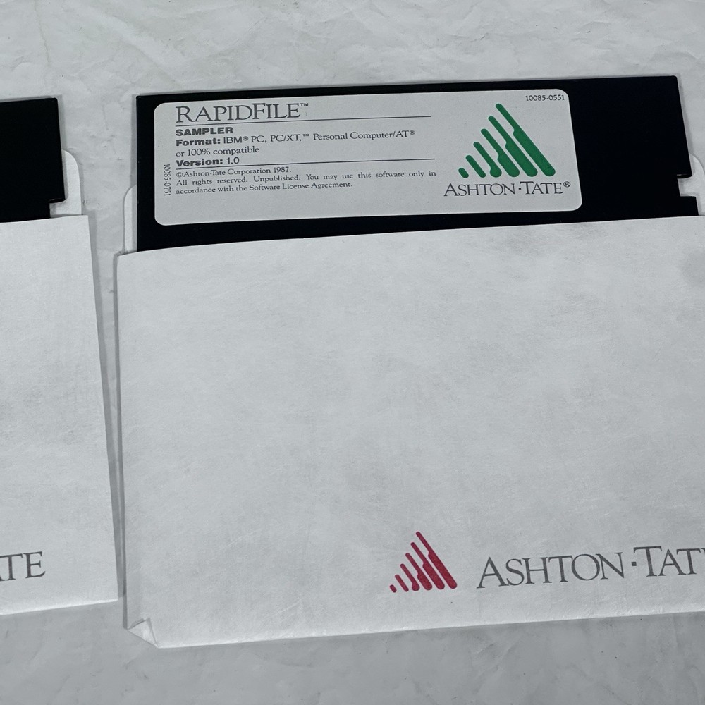 New? Ashton Tate RapidFile Database Version 1.0 IBM PC 3.5 5.25 Media Software