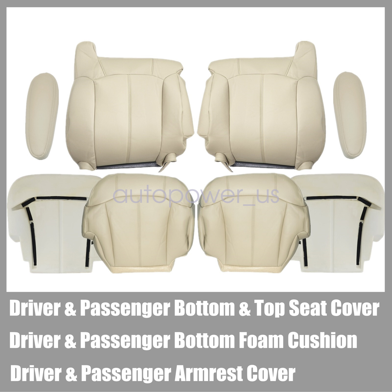 Fit For 1999-2002 Chevrolet Suburban 1500 2500 Front Seat Cover & Foam Cushion