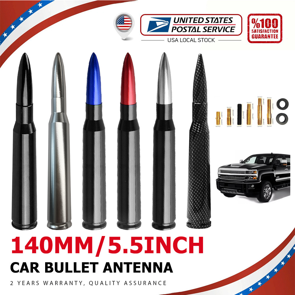 Bullet Antenna 50 Cal Caliber For Truck Dodge Ram 1500 Ford F150 Raptor Bronco