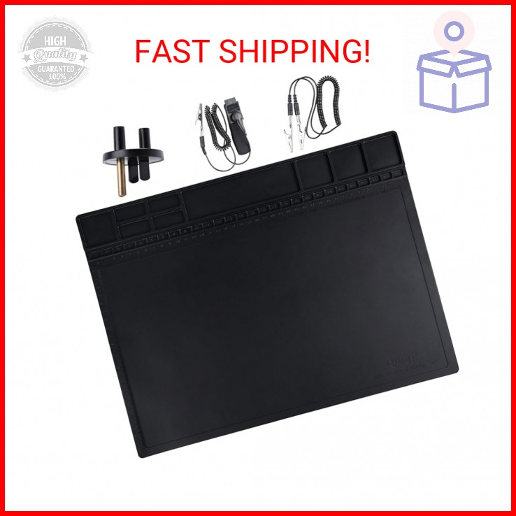 Premium Heat Resistant 932°F Anti Static Mat, HPFIX ESD Mat with Grounding Wire,