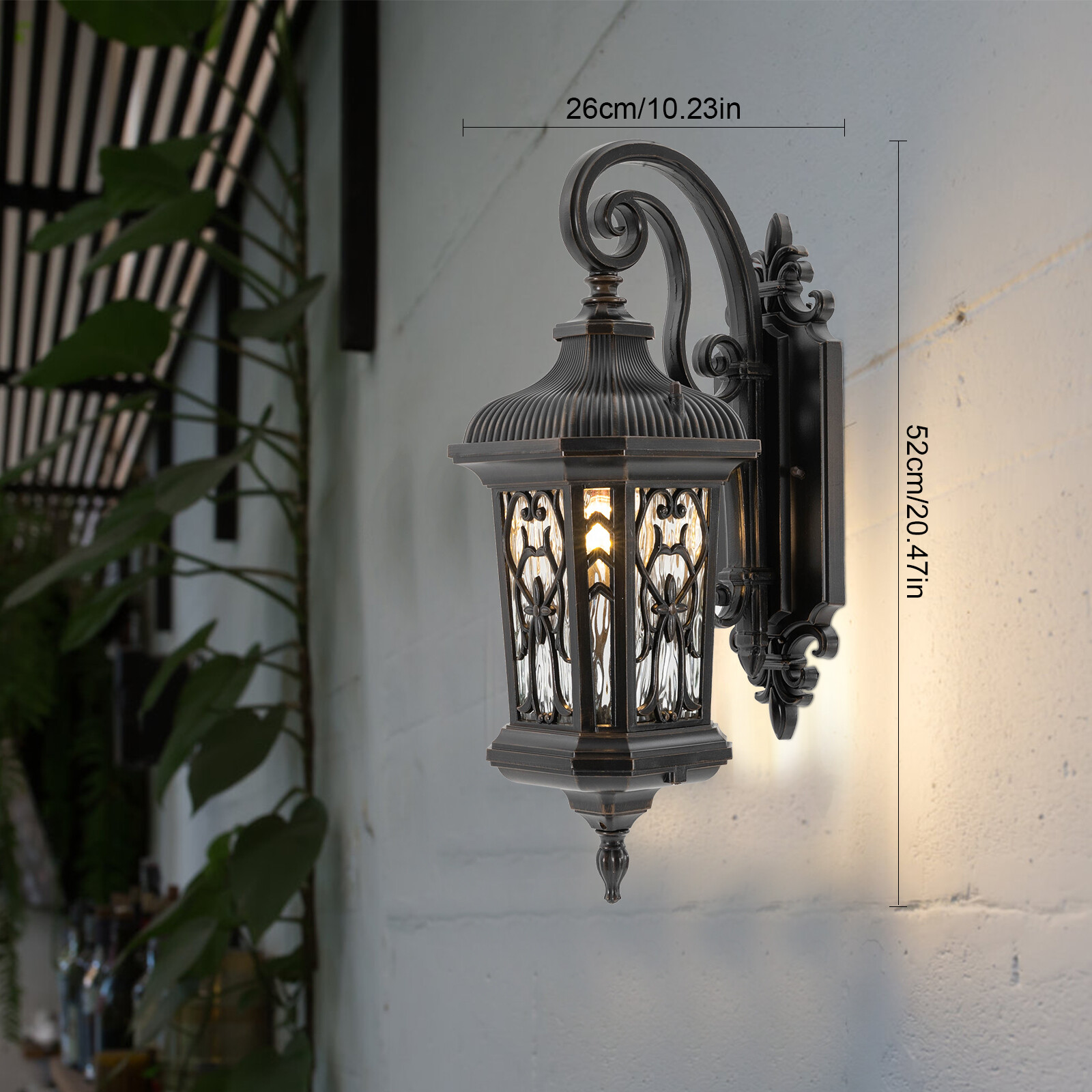 1* Dusk to Dawn Outdoor Wall Sconce Porch Light Exterior Wall Light Fixture