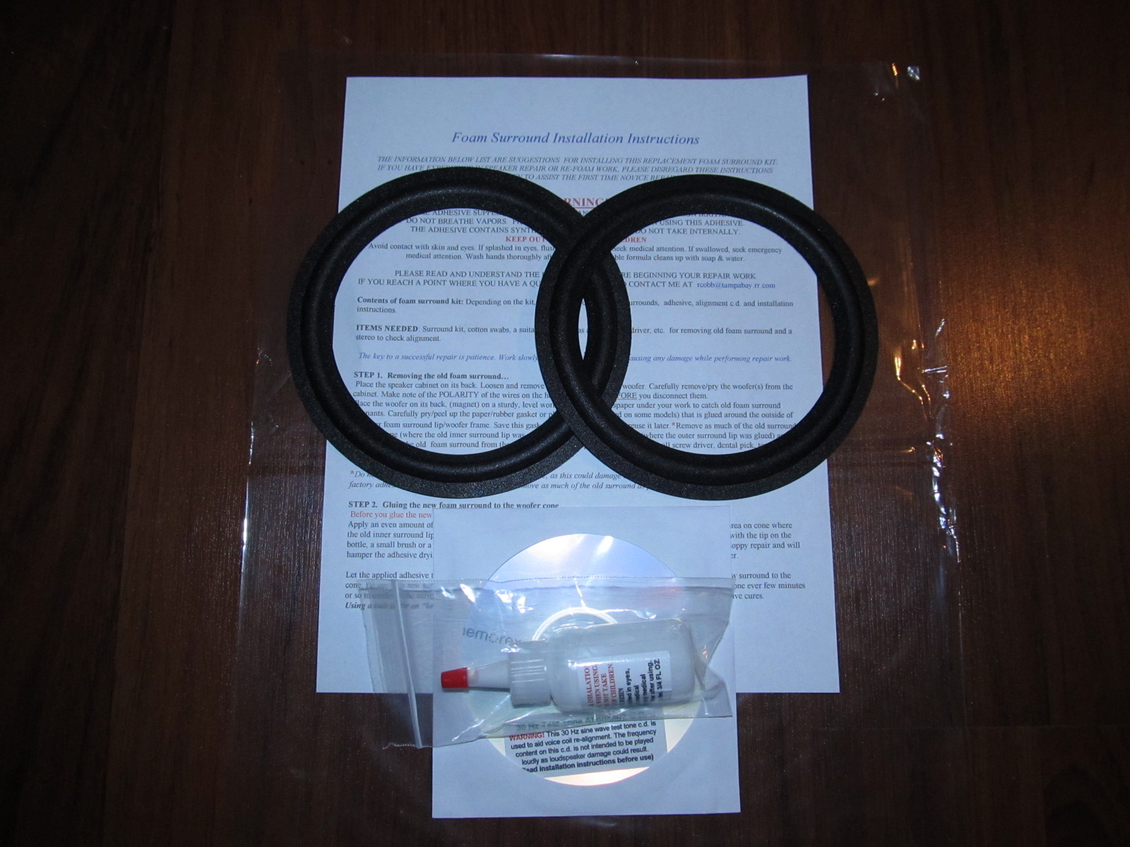 Paradigm CC 150, Atom v.1, v.2, v.3,   5" Filleted Speaker Foam Surround Kit