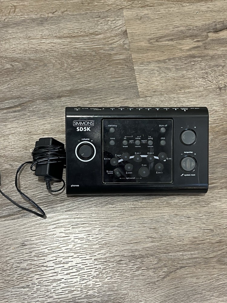 Simmons SD5K Digital Drum Module ONLY Programmable Built-in Effects w/Power Cord