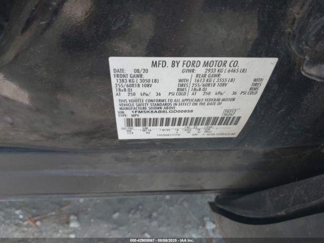 Driver Left Front Window Regulator Fits 20-24 EXPLORER 4897399