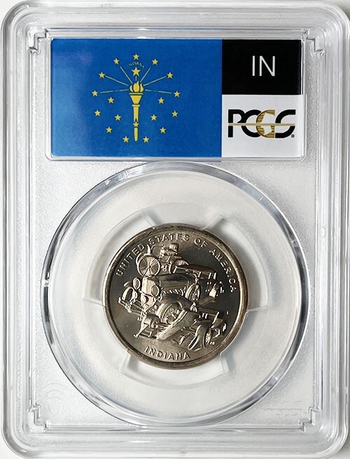 2023 D Position A Indiana Innovation Dollar PCGS MS 65 State Flag Label
