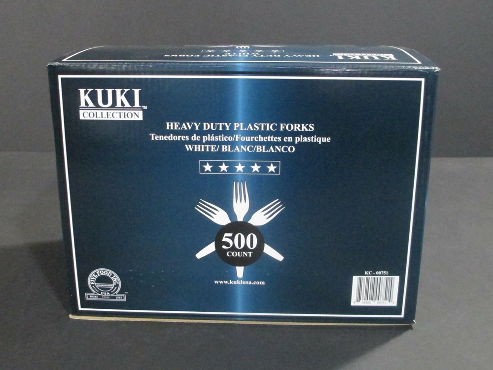 Heavy Duty Disposable Plastic Fork - 500 Forks/Case - Kuki Collection