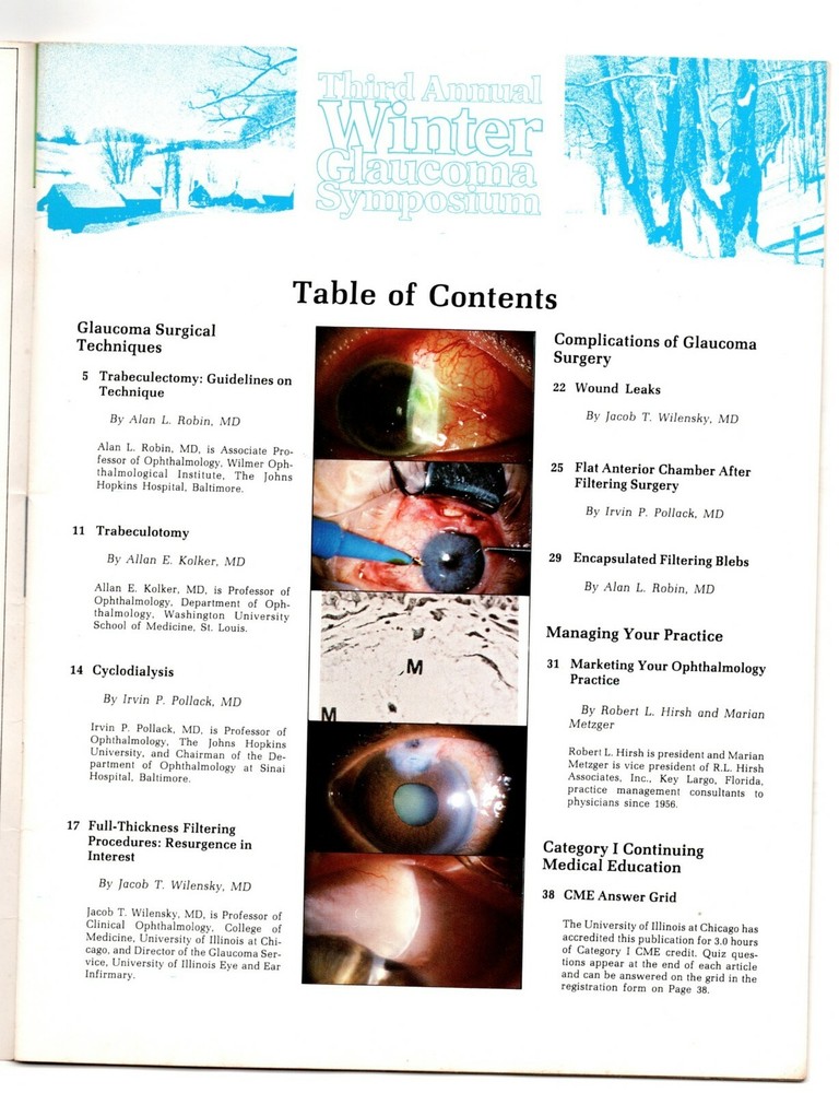 Third Annual Winter Glaucoma Symposium - Cancun, Mexico 1987 - Synopsis Program