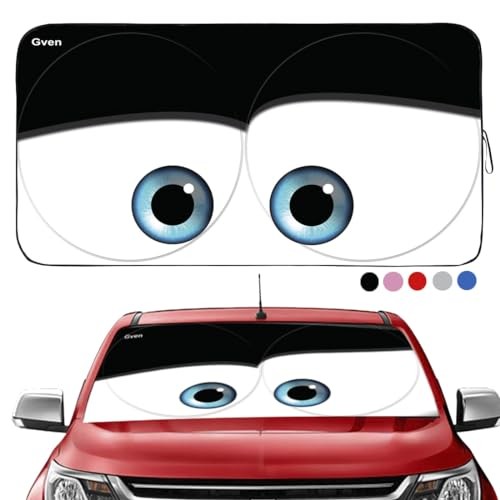 Windshield Sun Shade for Car Front Window Small (Universal Fit) Black