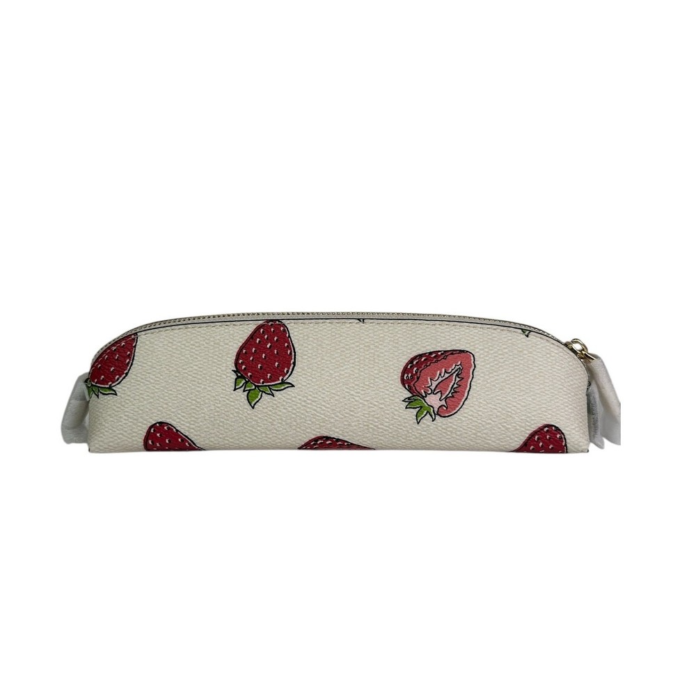 Coach Pencil Case With Strawberry Print