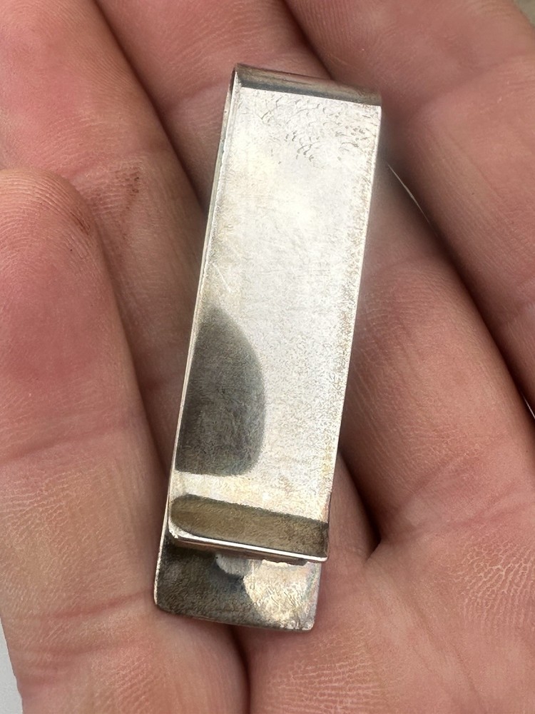 HALLMARKED SOLID STERLING SILVER MONEY CLIP Available Worldwide