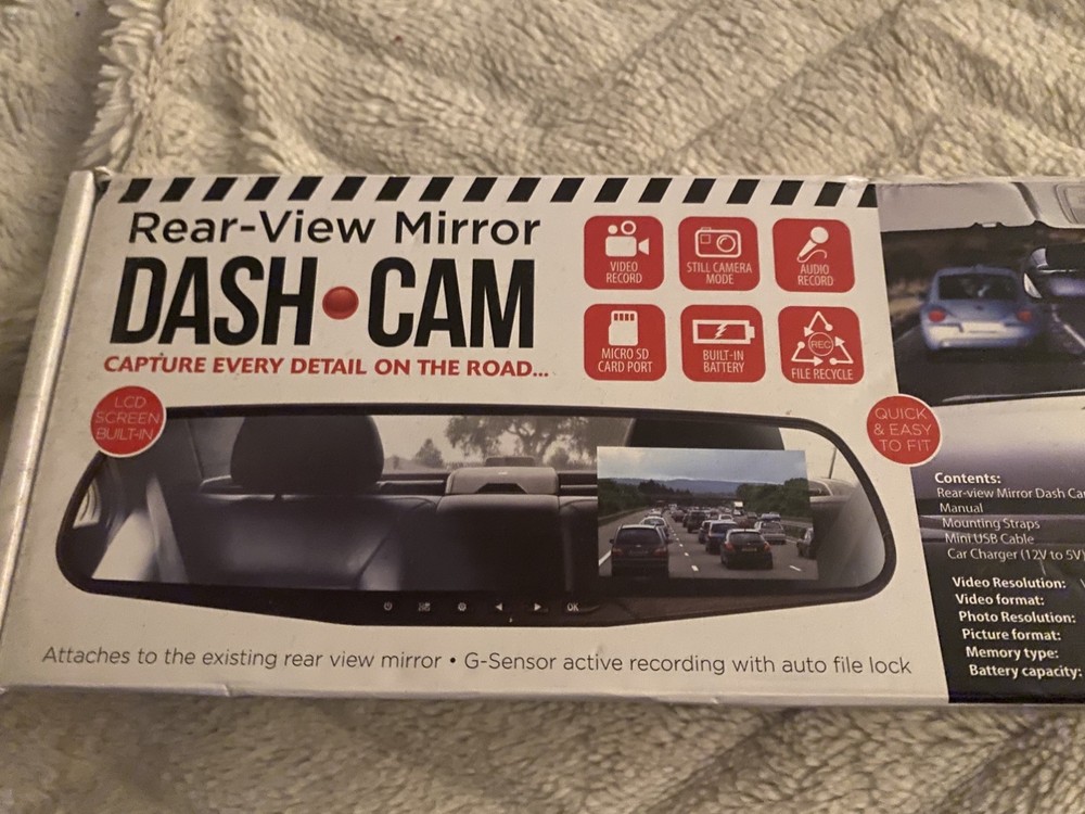 Rear view mirror dash camera brand new