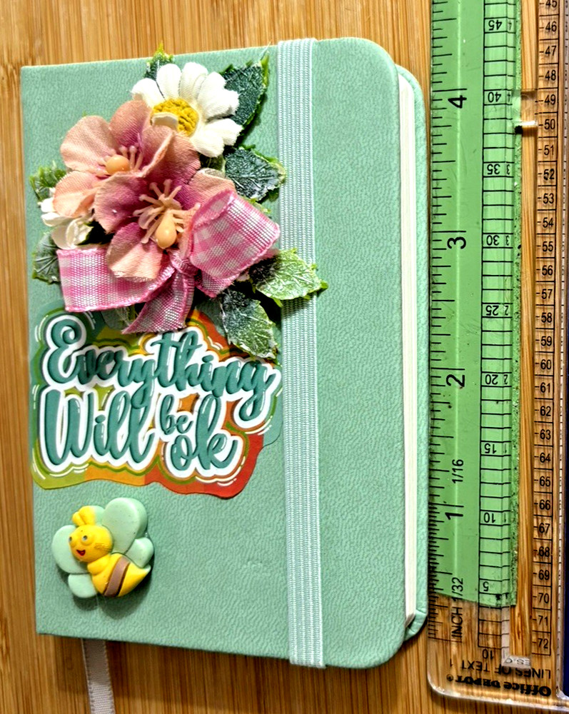 HANDCRAFTED BEADED PEN & NOTE PAD SET -everything Will Be Ok