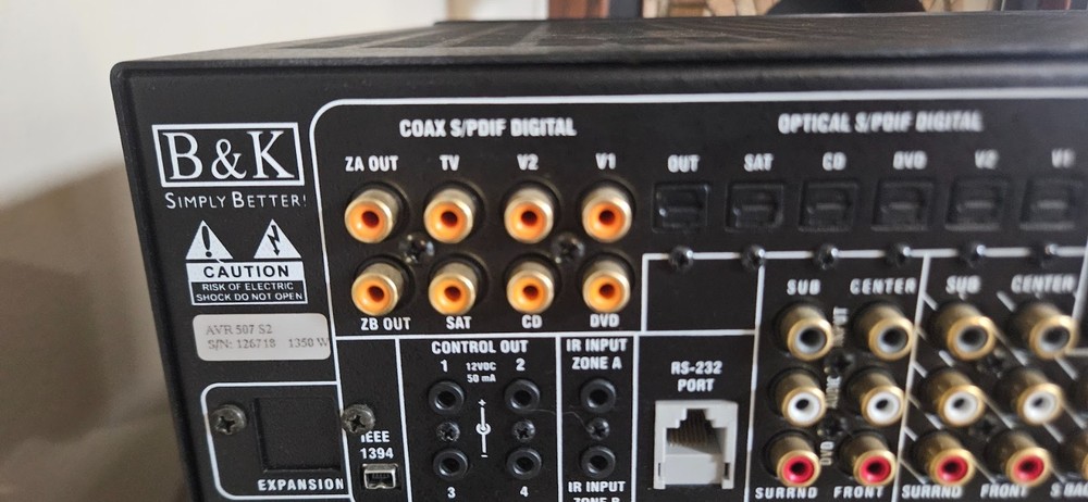 B&K COMPONENTS AVR507 S2 AUDIO VIDEO RECEIVER