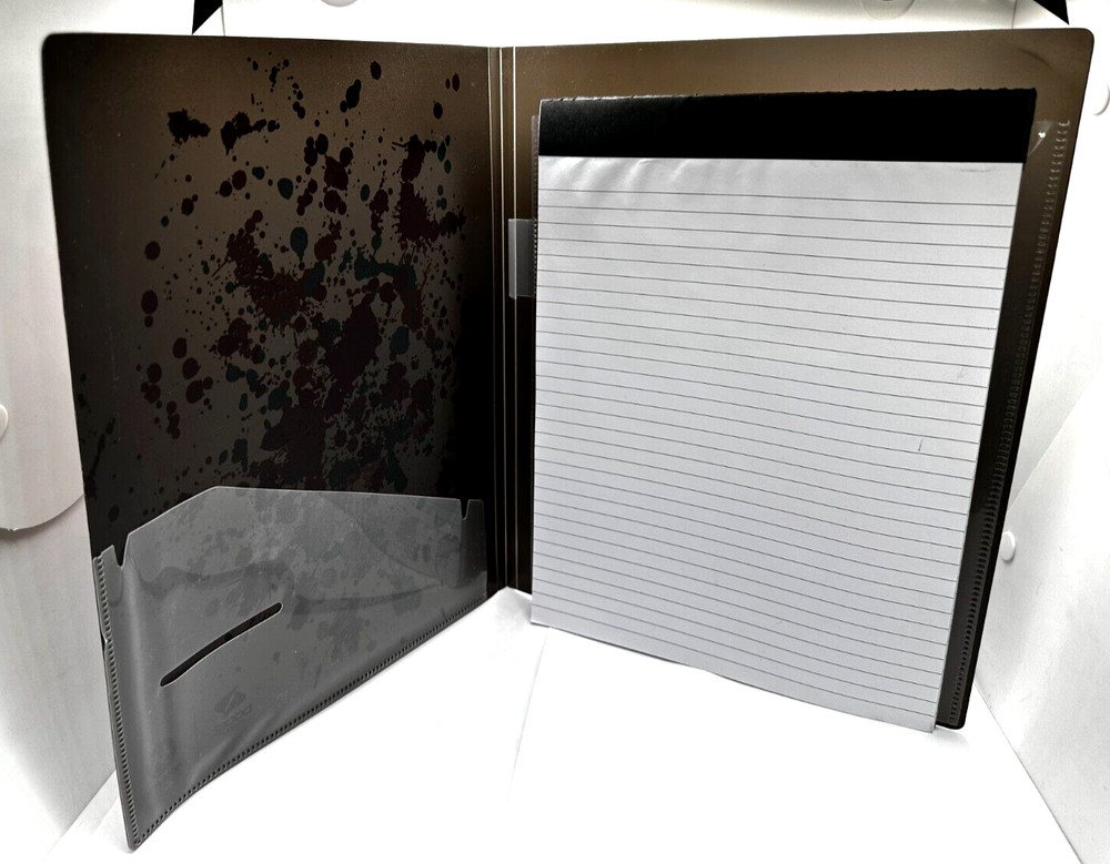 HTF BOOST MOBILE MOTOROLA PROMO PAINT SPLATTER MULTICOLOR FOLDER NOTEPAD RARE