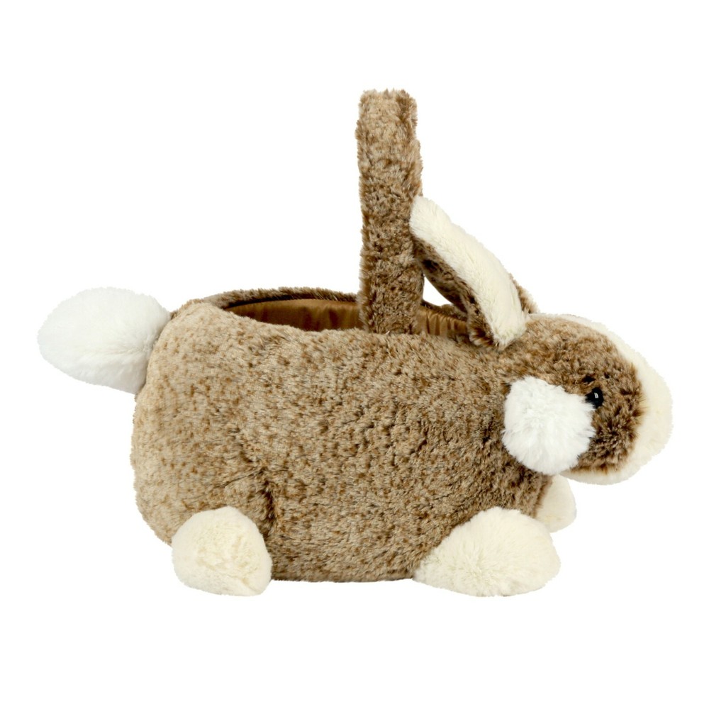 12" Plush Easter Bunny Basket Multi-purpose Decorative Basket
